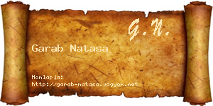 Garab Natasa névjegykártya